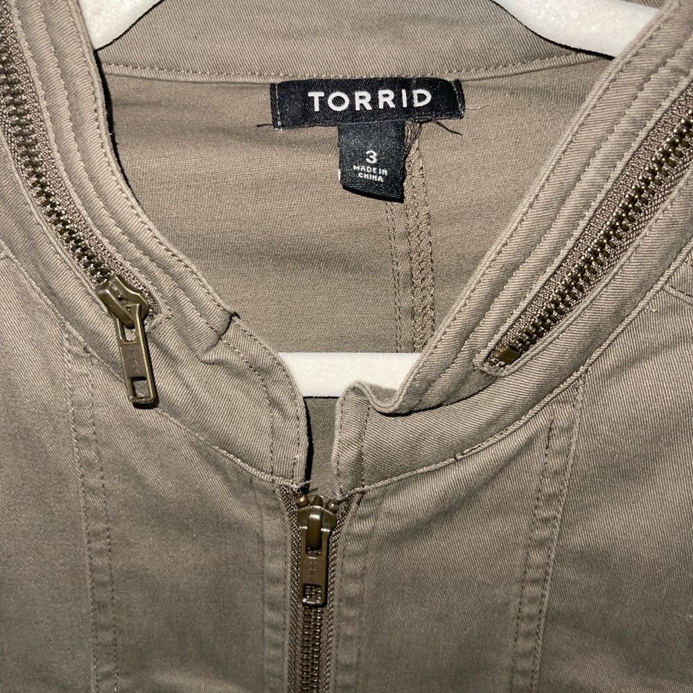 Women's Torrid Olive Moto Jacket - Picture 2 of 5